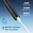 thumbnail image 5 of Tooth Cleaner Plaque Remover Tool Kit - 2 in 1 Tartar Remover & Electric Toothbrush - Dental Care for Home 100% Proven Safe, 5 Modes, Oral Mirror, Cleaning Head, Black, 5 of 13