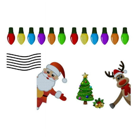 Christmas Car Magnet Sticker Reflective Magnet Decal Car Magnet Decor