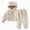 Beige, variant on NIEWTR 5-6 Years Toddler Girl Clothes Ruffle Long Sleeve Baby Girl Clothes 2pcs Outfits Fall Winter Clothes A64-Black