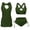 Army Green, variant on Women's Modest Swimsuit Tankini Set Purple XXL