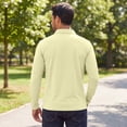 thumbnail image 5 of Men's Designed Solid Long-Sleeve Collared Golf Polo Shirts | Casual Solid Fit Men's Long-Sleeve Golf Polo Shirt Beige XXXL, 5 of 5