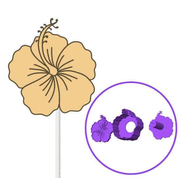 Flower Hibiscus Cake Pop Mold
