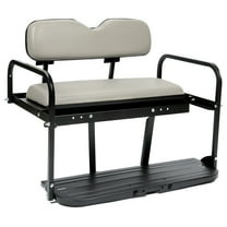 Kojem Golf Cart Flip Folding Rear Back Seat Kit for EZGO Marathon Pre-1994 Off-White