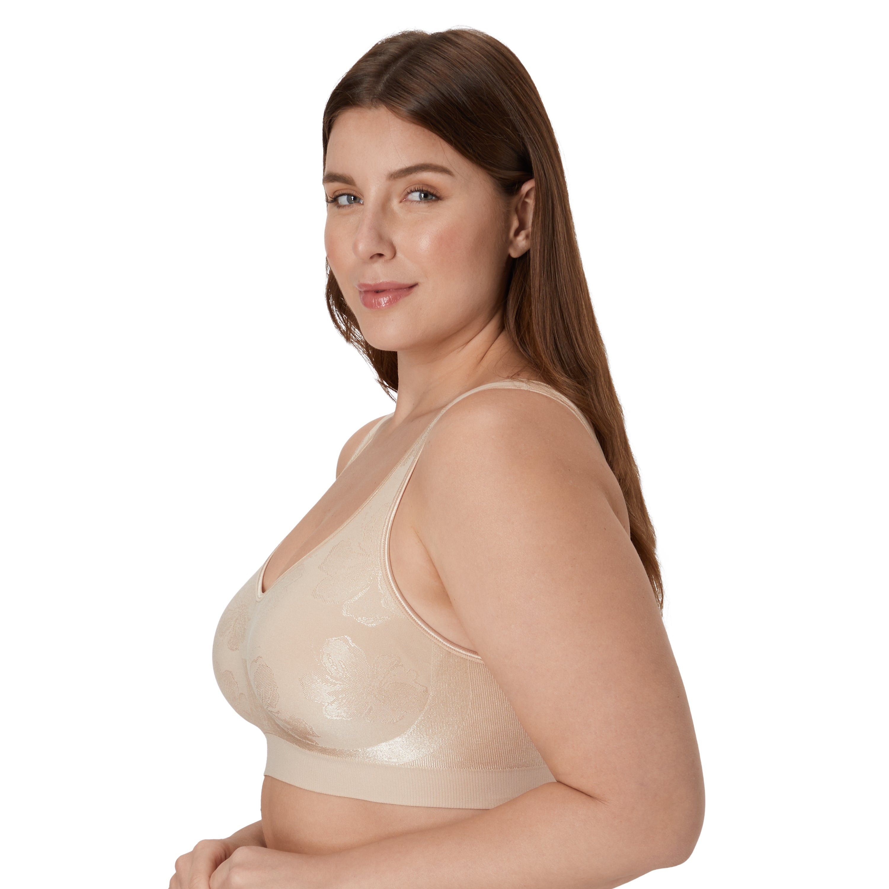 Women's Bali 3488 Comfort Revolution Shaping Wirefree Bra (Almond Tropic 3X)