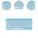 thumbnail image 2 of Teclado con cable de 78 teclas, ideal para regalar, práctico, compacto, moderno, silencioso. azul, 2 of 9
