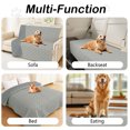 thumbnail image 5 of Waterproof Dog Blanket for Furniture Protection, Reversible Sofa Cover for Dogs Cats, Soft Pet Blanket for Couch Bed Car Kennel, Machine Washable, Grey Dark Grey, 5 of 6