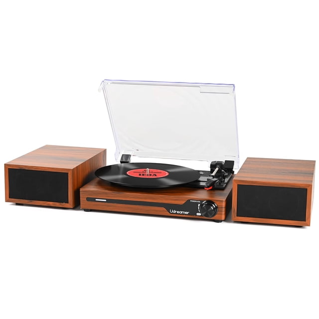 Reproductor de discos de vinilo Udreamer con altavoces externos BT 5.3