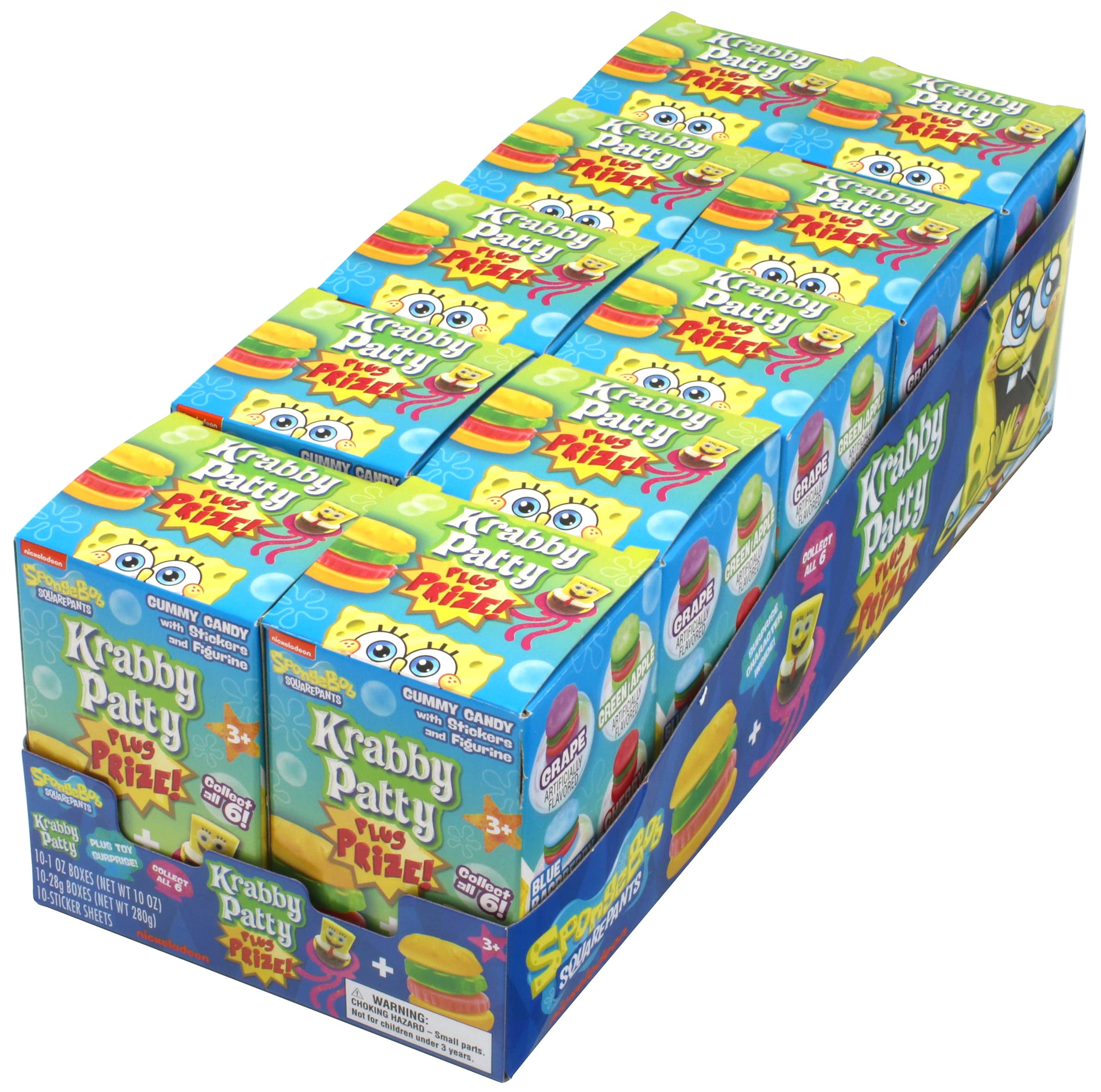 SpongeBob SquarePants Krabby Patty Plus Prize Gummy Candy with Surprise