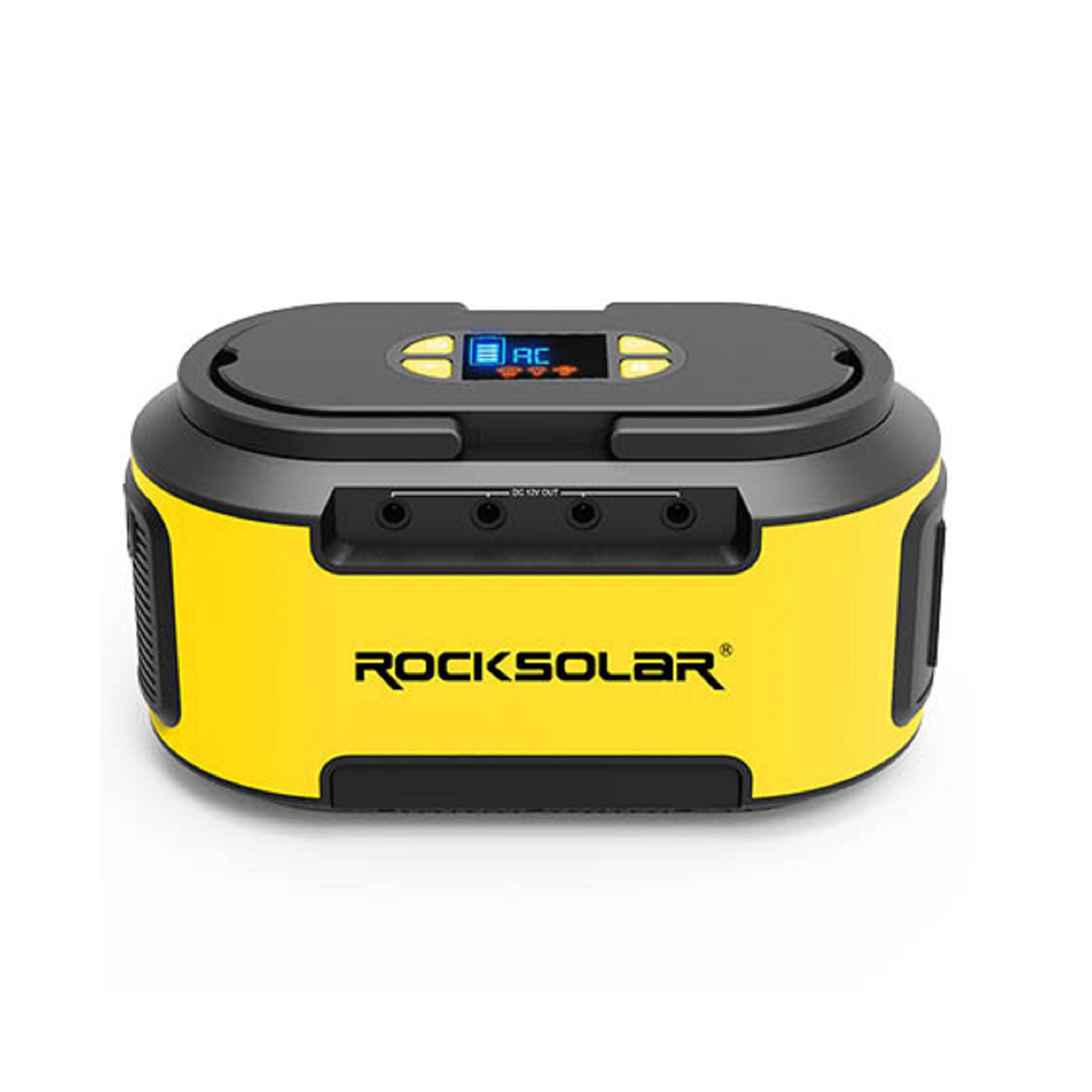 ROCKSOLAR Portable Power Station with Dual LED Flashlight, 222Wh Lithium  Battery, 200W AC, USB, and DC Output