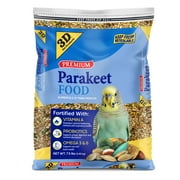 3-D Pet Products Premium Parakeet Bird Food, with Probiotics, 7.5 lb. Zipper Seal Bag, for Daily Feeding