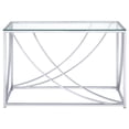 thumbnail image 3 of Lille Glass Top Entryway Console Table Accents Chrome, 3 of 5