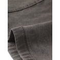 thumbnail image 5 of Falda de mezclilla midi A-line de mujer INSPIRE CHIC, con cintura alta, abertura frontal y stretch, talla XS, gris oscuro, 5 of 5