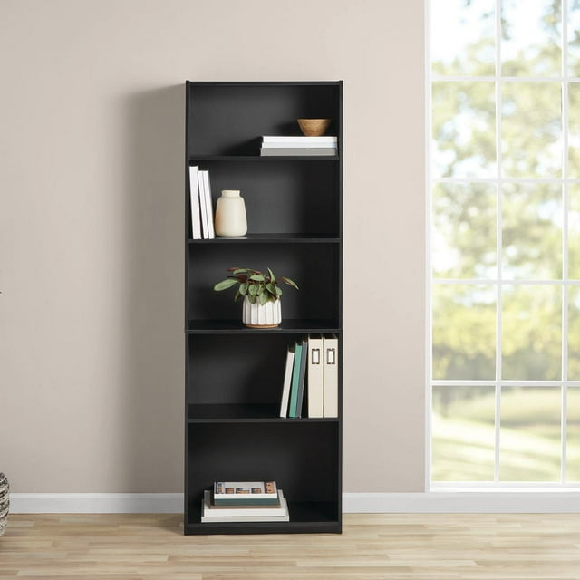 Mainstays 5-Shelf Bookcase with Adjustable Shelves