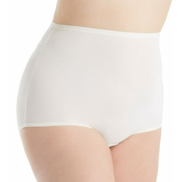 Women's Shadowline 17005P Plus Size Spandex Classics Brief Panty (Ivory 3X)  