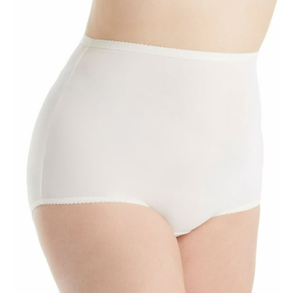 Women's Shadowline 17005P Plus Size Spandex Classics Brief Panty (Ivory 1X)