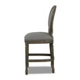 thumbnail image 4 of Bella 25" Upholstered Counter Height Bar Stool Dark Heathered Grey Linen, 4 of 10