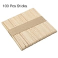 thumbnail image 1 of 100 piezas de madera natural simplemente arte palos artesanales de madera palitos de helado para niños, 1 of 8