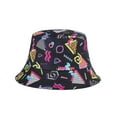 thumbnail image 3 of Vintage Fashion Womens Bucket Hats Summer Sun Protection Beach Hat Vintage 80s Black, 3 of 7