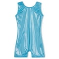 thumbnail image 1 of Girls Leotards for Gymnastics Size 1t 2t Blue Bronzing Training Tumbling Unitards, 1 of 7