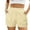 Beige, variant on Women's Sports Sweat Shorts Ruched Tie Side Skinny Shorts High Waist Pockets Athletic Shorts Soft Yoga Workout Shorts
