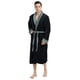 thumbnail image 1 of Bata NY Threads Talle Chico-Mediano Franela de Peluche Negro Gris, 1 of 6