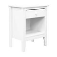 thumbnail image 3 of Adeptus Solid Wood Easy Pieces Single Drawer End Table/Nightstand w/Cubby - White, 3 of 6