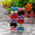 thumbnail image 3 of Ayyufe 12 Pairs Women's Rose Flower Mixed Color Flower Ear Stud Earring, 3 of 7