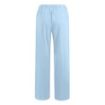 thumbnail image 5 of Pincandy Linen Summer Pants Women 2025 Trendy Casual High Waist Drawstring Loose Fit Lightweight Long Palazzo Gauze Pants, 5 of 5