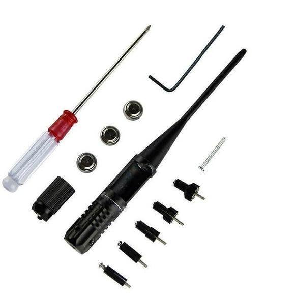 Durable Red Laser Bore Sighter Set For Any .22 To .50 Handguns Scope Collimator Kit Adjustable