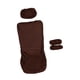 thumbnail image 4 of Fundas elásticas de poliéster para sillas de oficina, universales, con reposacabezas Marrón oscuro, 4 of 9