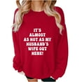 thumbnail image 3 of Jinhomg Womens Long Sleeve Oversized Sweatshirt Casual Loose Drop Shoulder Pullover Tops Lightweight Comfy Letter Print Spring Sweatshirts Red XXL, 3 of 6