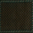 thumbnail image 1 of Ahgly Company Machine Washable Indoor Square Southwestern Turquoise Blue Country Area Rugs, 3' Square, 1 of 4