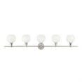 thumbnail image 3 of Collier 5 light Chrome and Frosted white glass Wall sconce, 3 of 5