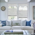 thumbnail image 3 of Keego No Drill Top Down Bottom Up Roman Shades for Windows Shades Light Filtering Cordless Roman Shades, Sheer Roman Window Blinds for Home (Gray, 38"W x 36"H), 3 of 7