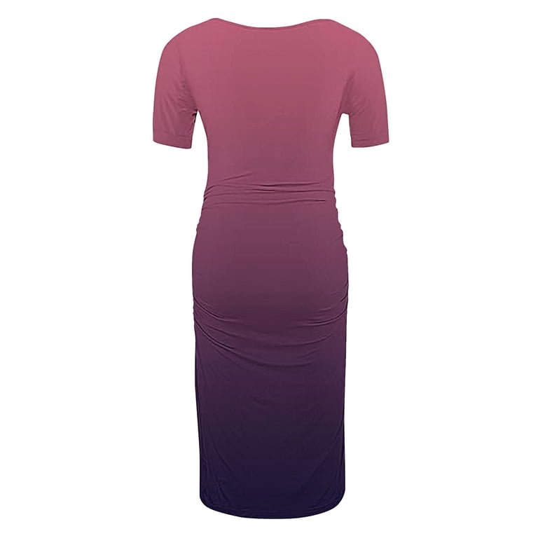 green emerald velvet dress Casual Maternity Buttoned Short Dress With Sleeves