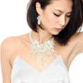 thumbnail image 3 of Sparkling White Elegance Floral Ray Pearl Shell and Crystal Jewelry Set, 3 of 6