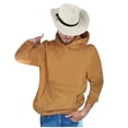 thumbnail image 3 of ZQUUVOU Women's and Men's Straw Cowboy Hat Wide Brim Shapeable Fedora Panama Cap Western Cowgirl Cap Foldable Beach Sun Hat White, 3 of 3