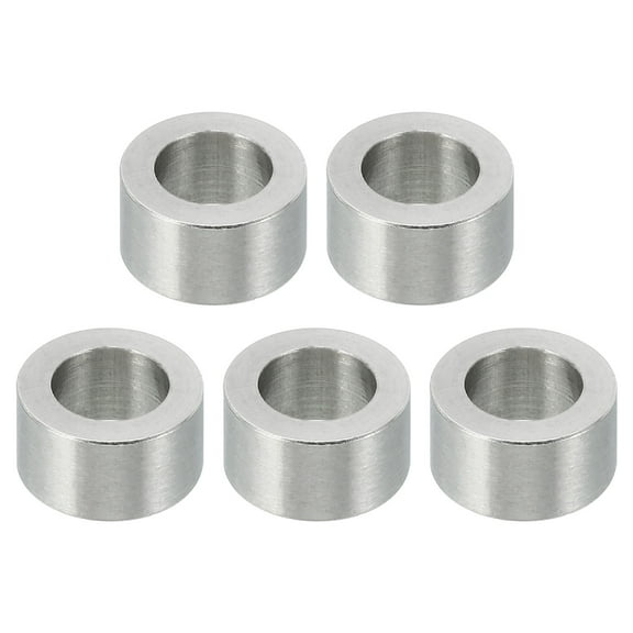 M10 Stainless Steel Spacers, 5 Pcs Metal Spacer Stainless Steel 10.2mm ID x 16mm OD x 8mm L for 3/8" M10