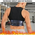 thumbnail image 3 of Lilvigor Sauna Vest for Men Waist Trainer Vest Sauna Sweat Suit Zipper Body Shaper Tank Top Workout Compression, 3 of 6