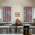 thumbnail image 2 of Paisley Design Kitchen Curtains - Vintage Tier Cafe Curtains for Bathroom Living RV Rod Pocket Window Drapes 36 Inch 2 Panels Set 28"x36" Window Treatment Tiers, 2 of 4