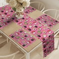 thumbnail image 2 of Ambesonne Wasabi Table Runner & Placemats, Kawaii Style Sushi, Placemat 4 pcs + Runner 16"x90", Pink and Multicolor, 2 of 2