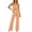 Orange, variant on Women's Summer 2 Piece Outfits Striped Strapless Bandeau Crop Top High Waisted Flare Pants Set, Casual Stretchy Loungewear for Vacation Daily Wear