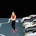 thumbnail image 4 of Tiny 1/64 Collectible Diorama Fitness Woman Man Figure Street Train Road - headset women orange, 2.8-3cm, 4 of 10
