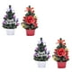 thumbnail image 2 of Decoración de árbol de Navidad artificial, modelo de árbol de Navidad, regalos para tienda de oficina en casa (20cm, morado A y rojo A), 2 uds., 2 of 6