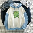 thumbnail image 1 of ICHUANYI Clearance Women's Oversized Rounk Neck Long Sleeve Sweatshirts Casual Pullover Sweatshirt Tops Tops(Blue, XL) ICHUANYI WER2023080709897, 1 of 4