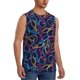thumbnail image 2 of Fotbe Multicolor Bowling Men's Camiseta sin Mangas Estampada para Hombres, Playera Casual para Gimnasio, Entrenamiento, Playa-Small, 2 of 7
