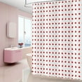 thumbnail image 3 of Valentine''s Day Shower Curtain, Weighted Bottom Romantic Love Theme Red Little Heart Farmhouse Girly Girly Fabric Bathroom Curtain Home Decor Waterproof Washable with 12 Hooks,72"x72", 3 of 6