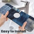 thumbnail image 6 of Kdxio Indigo Patchwork Quilt Pattern Non-Slip Diatom Mud Faucet Drain Pad,Self Absorbent Mat for Kitchen Sink for Variety Kitchen & Bathroom Countertops, 6 of 7
