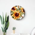 thumbnail image 4 of 12 Inch Wall Clock Battery Operated Silent Clock Decorative for Office, Kitchen, Outdoor, Living Room，Beautiful Floral Sunflowers Elegant, 4 of 4