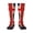 1 Black, variant on British Flag Pattern Knee High Socks for Women Long Leg Warmers Socks